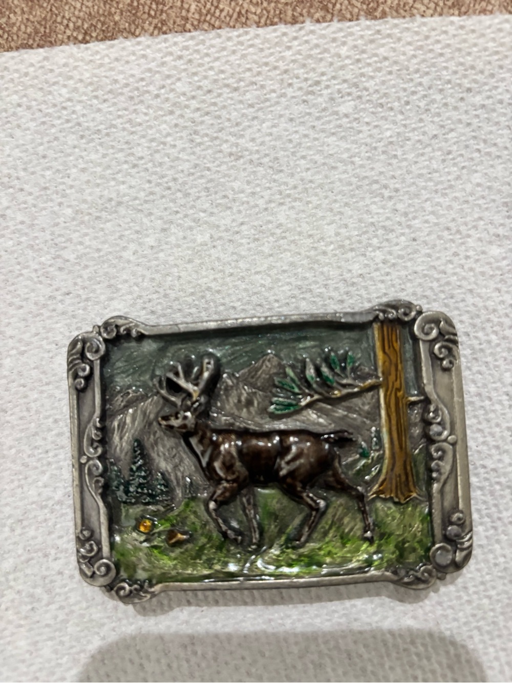 Vintage Deer Wildlife Belt Buckle
